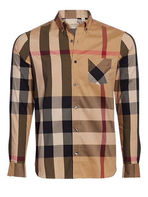 burberry thornaby shirt sleeve|Shop Burberry Thornaby Check Casual Button.